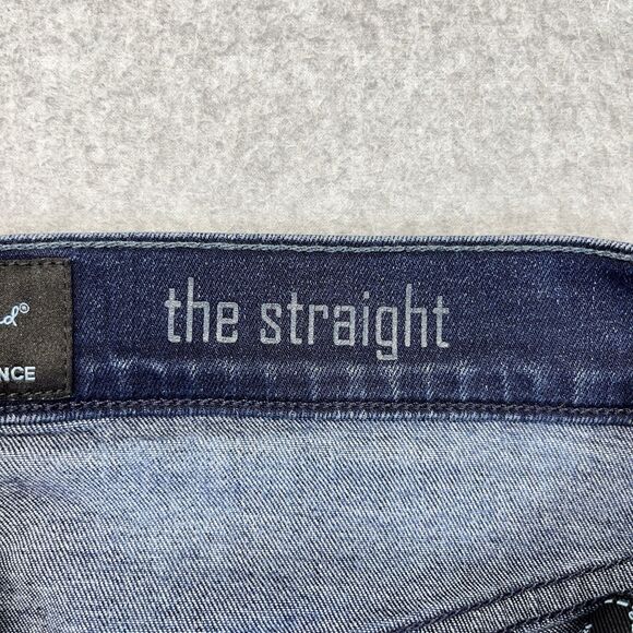 7 For All Mankind The Straight Jeans Men’s 32 Dark Wash Luxe Performance - Picture 4 of 16